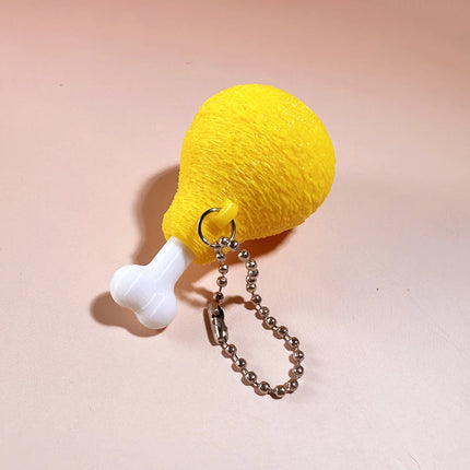 Calming Keychain Keys Finger Button Anti-stress Toys Funny Watermelon French Fries Ice Decompression Gifts for Children Adults