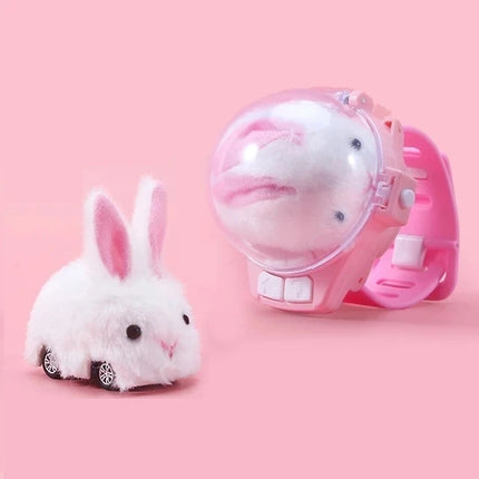 Children RC Car Mini Watch Toys With LED Lights 2.4GHz RC Car Toy Watch Rabbit Crab Racing Toys RC Car Girls Boys Birthday Gift