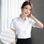 S / Square collar white twill
