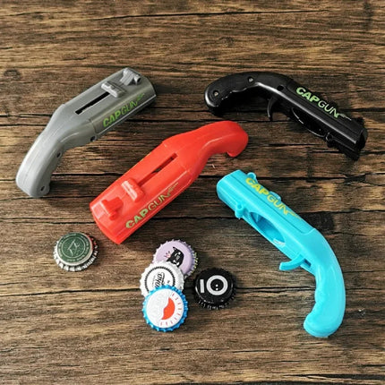 ABS Creative Pistol Bottle Opener Launches Beer Caps Fun Shooting Cap Gun Multifunctional Gadget For Home Bar Kitchen Tool