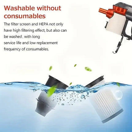 600W Corded Handheld Vacuum Cleaner 18KPa Suction Low Noise 48dB 4-in-1 Lightweight Stick Design Portable for Household Use