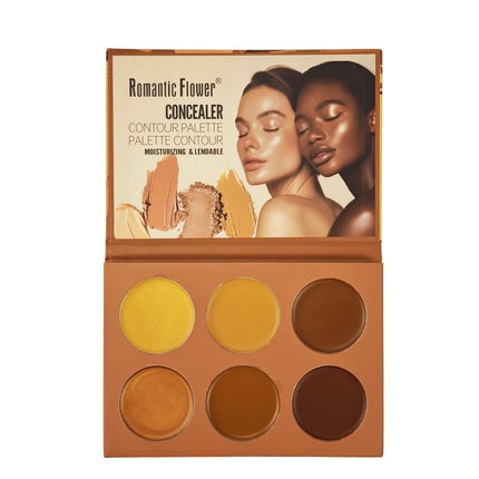 6 Color Matte Concealer Palette Full Coverage Face Contour Camouflage Makeup for Perfecting Skin Tone