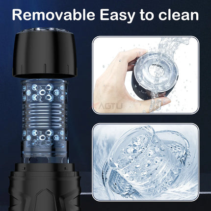 Sex Toys for Men Male Masturbator Automatic Masturbators Cup 7 Thrusting Rotating Penis Stimulation, Electric Pocket Pussy Adult