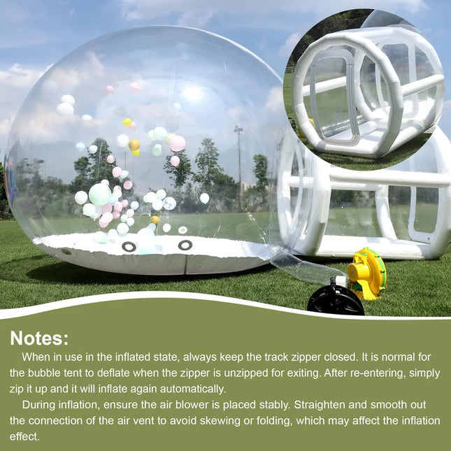Inflatable bubble House White Commercial Inflatable Bubble House Ball Pit,Bubble Tent with  Blower for Birthday Wedding Party