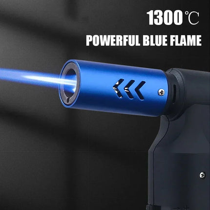 HONEST Metal Gas Lighter Jet Butane Cigar Lighter Windproof Kitchen Pipe BBQ Jewelry Welding Lighter Men's Outdoor Gadgets