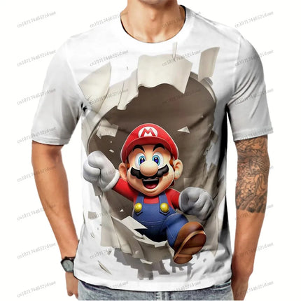 Personalized T-shirt 2026 Fashion 3D Print Quick Dry Super Mario Anime Tshirts Short Sleeve T-shirt Gym Clothes Man Summer New