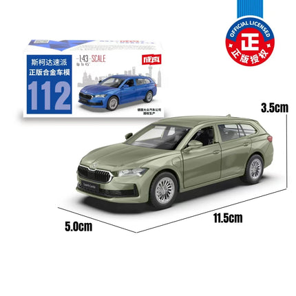 1/43 Skoda Superb Combi Toy Car Model Diecast Metal Alloy Vehicle Miniature Pull Back Collection Gift Boys Children Match Box
