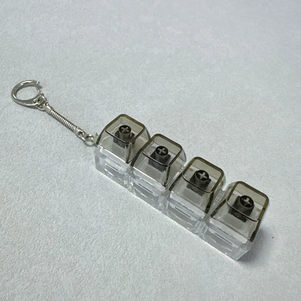#LED Keyboard Keychain Fidget Toys Crystal Clicker Sensory Toy for Stress Relief Keyboard Keychain Fidget Gadget for Adults Kids