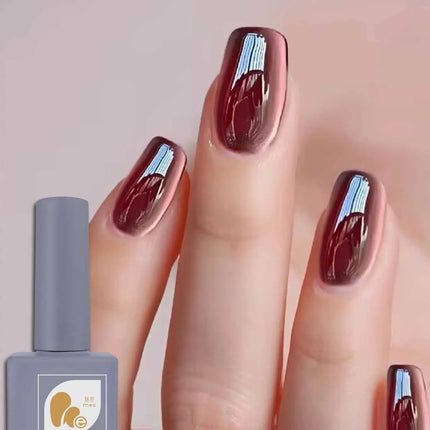 1PC 12ML Drunken Tango Cat Eye Gel Nail Polish 2025 Autumn and Winter Best Selling Mirror Burgundy Glass Beads Nail Art Supplies