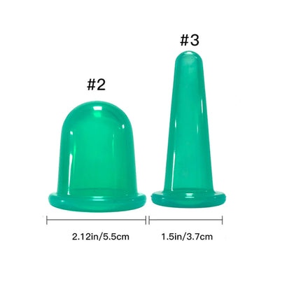 Silicone Vacuum Cupping Massage Jars Anti Cellulite Massage Facial Suction Cups Face Neck Lift Skin Scraping Guasha Anti Wrinkle