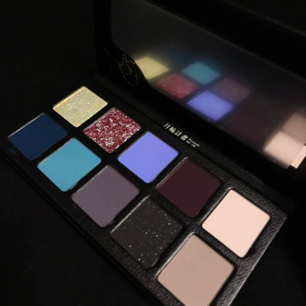 DRAMO 10 Colors Eye Shadow Palette Matte Glitter Eyeshadow Pigments Waterproof Earth Color Shimmer chameleon Cosmetics
