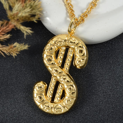1 Women's Fashion Pendant Necklace Hot Selling Hip Hop Punk Dollar Symbol Pendant Necklace Versatile Classic Jewelry Gift
