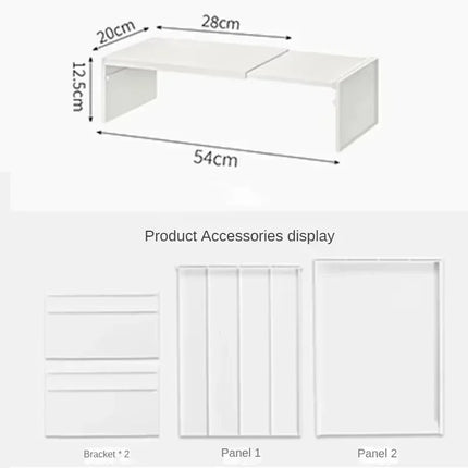 1/2pcs Kitchen Stretchable Cabinet Shelf Cupboard Separated Storage Rack Countertop Organizer Spice Organizer Shelf Save Space