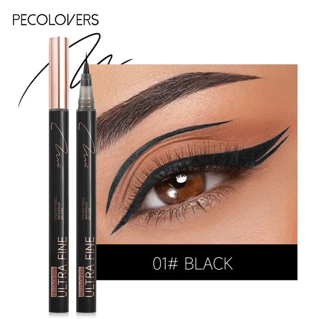 Waterproof Long-lasting Eyeliner Pen Ultra-fine Liquid Eye Liner Black Brown Smooth Quick Drying Eyeliner Pencil Eye Makeup