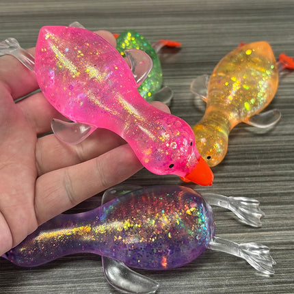 Cute Duck Squishy Maltose Sugar Stress Ball, Duck Stress Relief Squishy Moldable Slow Rise Relaxing Sensory Squeeze Fidgets Toys