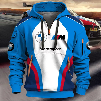 2026 BMW high-quality hooded sweatshirt, suitable for both men and women, with a loose fit, fashionable sportswear, perfect for