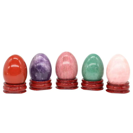 30x40mmNatural Crystal Stone Yoni Egg Polished Amethyst Quartz Healing Mineral Ball Kegel Exercise Massage Craft Home Decor Gift