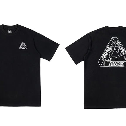 PALACE European and American trendy brand triangle print high-quality men's and women's casual pure cotton short sleeved T-shirt