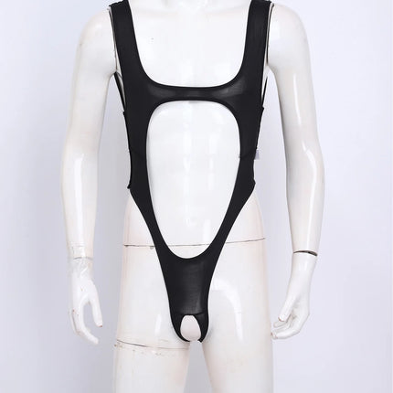 Men Sexy Open Crotch Cutout Sissy Bodysuit Male Cross-dressing Underwear Rave Party Nightclub Couple Games Lingerie Nightwear