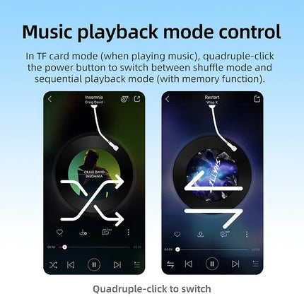 POLVCDG X9 Bone Conduction Earphones IPX8 Waterproof Open Swimming Earphones 32G Ear Hanging Earphones Tennis Running Cycling