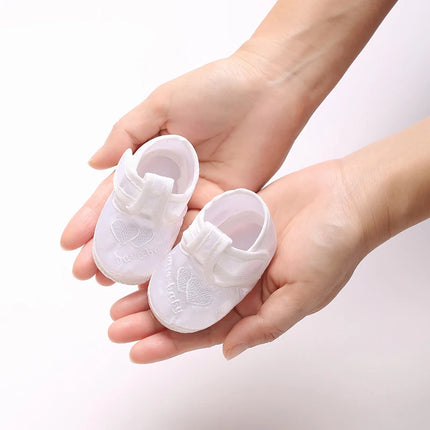 Multiple Options Newborn Baby First Baptist Shoe: Newborn Boy and Girl White Baptist Shoes Soft Sole Walking Shoes Size-9CM-10CM