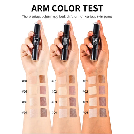 Dual-Ended Sharp Tip Contour Highlighter Waterproof And Sweatproof Long Lasting-Up To 12 Hours Multi-Use Contour Stick Makup