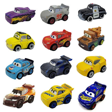 Pixar Cars Lightning McQueen Mini Sheriff Cruz Ramirez Mater Black Storm Jackson Alloy Diecast Model Kids Christmas Gift