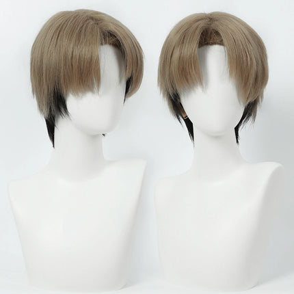 Cosplay Wig Chainsaw Man Anime Wig Kishibe Short Male Anime Cosplay Wig Black Game Role-Playing Synthetic Wig with Wigcap