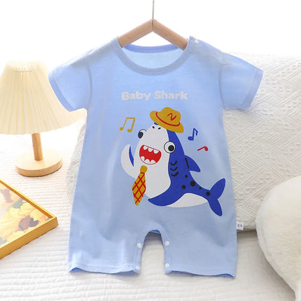 2025 Infant Toddler Crawling Clothes Cotton Summer Boys Girls Thin Male Baby Female Short-sleeved Romper suit Children's Onesie