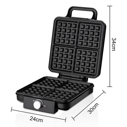 4-Slice Belgian Waffle Maker 1500W Double Heating Non-Stick Egg Cake Oven Pancake Egg Waffle Cake Machine Temperature Control