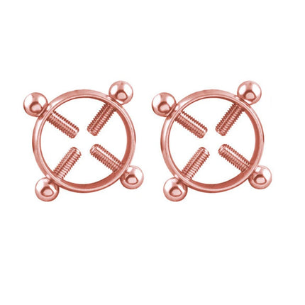 1 Pair 2 Pcs Stainless Steel Round Non Piercing Nipple Ring Shield Body Piercing Jewelry Nipple Clamps Adult Game for Women