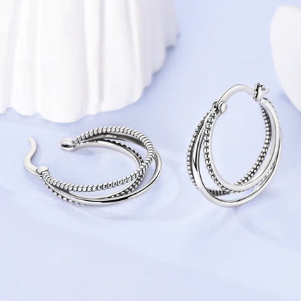 2025 New 925 Sterling Silver Earrings Simple Bow Strawberry Butterfly Hoop Stud Earrings for Wedding Party Women Jewelry Girls