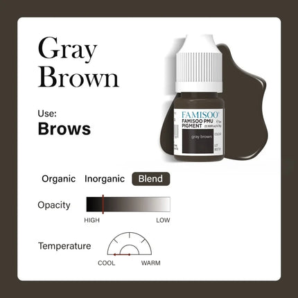 FAMISOO 5ML Eyebrow Tattoo Ink Professional Pigment for Eyeliner Black Tattoo Microblading Paint Ink For Semi Permanent Makeup