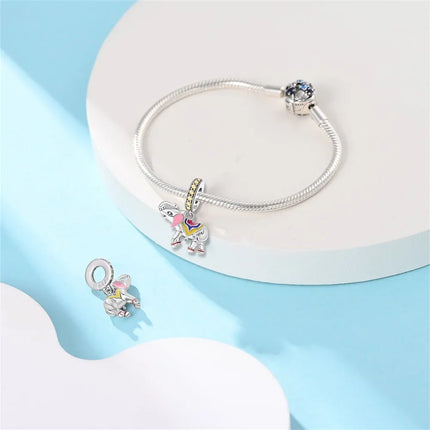 925 Sterling Silver Desert Pyramid Camel Elephant Charm Bead Fit Bracelet Original Charm for Women DIY Jewelry Making