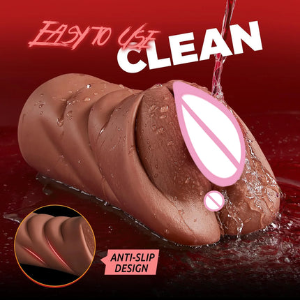 2 in 1 Pocket Pusssy for Men Silicone Vagina Anal 18 Realistic Masturbator Sex Toys for Sex Machine Jerkmate Adult Toys Sex Shop