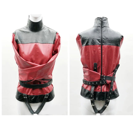 Manyjoy Faux Leather Adjustable Straitjacket SM Restraint Harness Adult Play Straight Jacket Slave Erotic Costume Sex Toys Women