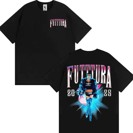 Singer TINI STOESSEL Futtura Album 2025 Tour T-shirt Men Women Fashion Aesthetic Retro Tee Shirt Cotton Casual Oversized T Shirt