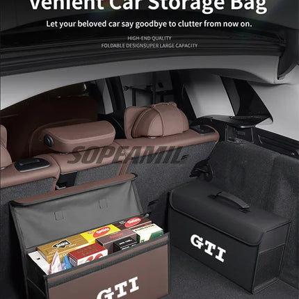 Volkswagen GTI Golf Arteon Tiguan Touareg Passat Polo Scirocco Jeeta CC Polo Car Trunk Storage Box Foldable Stowing Tidying Bag