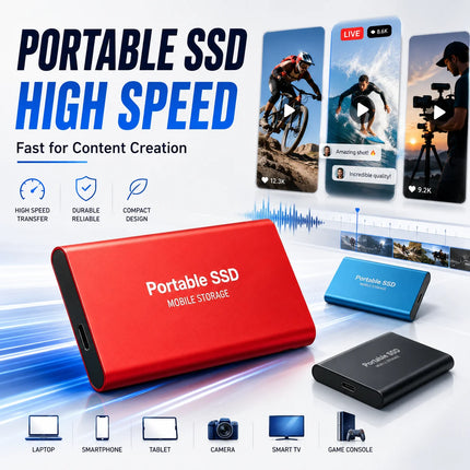 Tough Solid State Hard Disk Comes With Great Anti Shock Performance Mini Portable SSD With Mass Data And Large Capacity