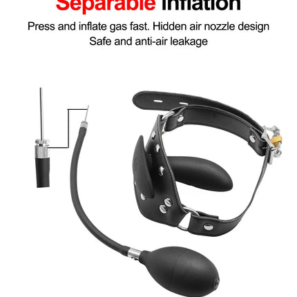 Inflatable Gag Open Mouth Gag Oral Dildo Plug Pump Restraint Slave Bondage Open Mouth Balls BDSM Sex Toys For Couples Adult Game