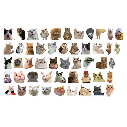 50Pcs/Bag,Funny Animals Stickers,Waterproof Be Suitable For Skateboard DlY Luggage Laptop Phone Creative Stationery ToysColor