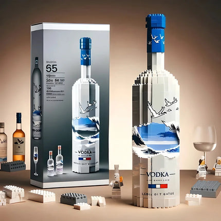 New Creative Whiskey Bottle Building Blocks, 3D Puzzle DIY Model Kits for Adults, Home Bar Decoration, 10 Styles Available