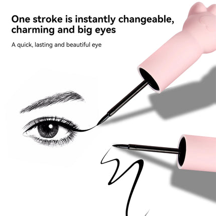 Pink Cat Paw Black Liquid Eyeliner Pen Fast Drying Long-lasting Smudge Proof Makeup Holding Premium Eye Liner Pen Eye Cosmetics