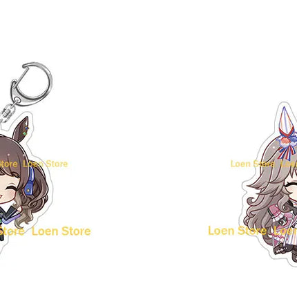 Uma Musume Pretty Derby Tokai Teio Silence Suzuka Gold Ship Mejiro McQueen Vodka Daiwa Scarlet Chibi  Acrylic keychain pendant