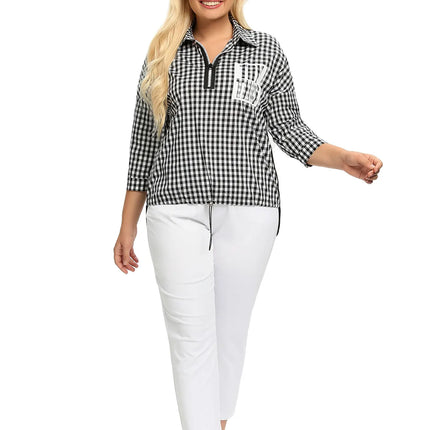 Women Plus Size Woven Spring And Autumn Fashionable Shirt