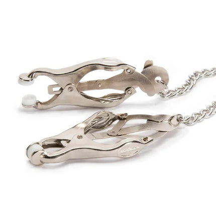 Metal Nipple Clamps Clips with Chain Clitoris Stimulator Steel Nipple Breast Clamps Bondage Flirting Women Sex Toy