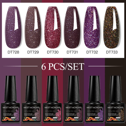 6pc Nail Gel Polish Set DIY Nail Art Semi Permanent UV LED Gel Kit For Nails Decoration Manicure Soak Off Painting Vernis Design