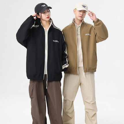 New Jacket Two-sided Long Sleeve Outdoor Men Coats Women Reversible Windproof Coats Splashproof Double-Sided Jackets Couple Top