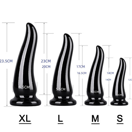 Clear Anal Plug OX Horn Dildo Anus Prostate Dilator Beads Massager Butt Plug Suction Bottom Sex Toys For Men Women Adult 18+