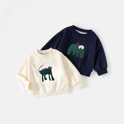2025 Autumn New Children Sweatshirt Printed Cartoon Cute Fashion Baby Girl Boy Long Sleeve Tops Crewneck Hoodie Kids Clothing